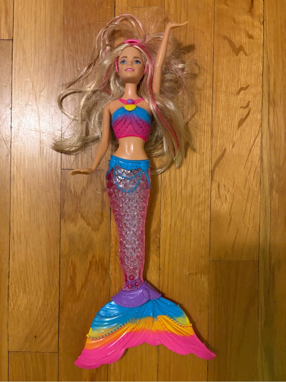 Barbie Pink Blue and Purple Mermaid Doll with Multicolor Tail